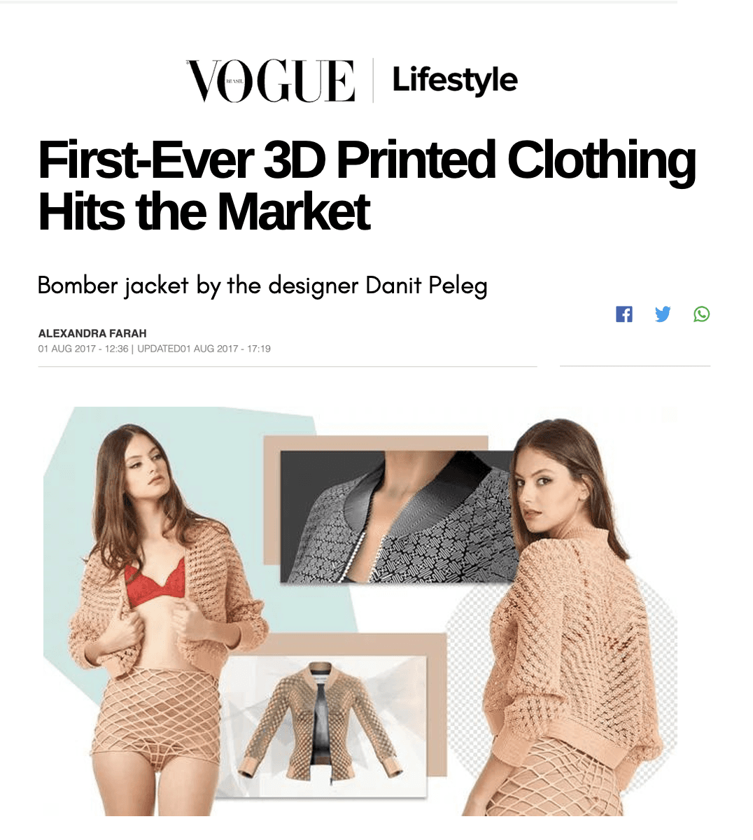 First 3D-printed garment online